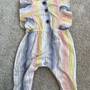 Jessica Simpson Striped Bodysuit - Yellow, Blue, Pink